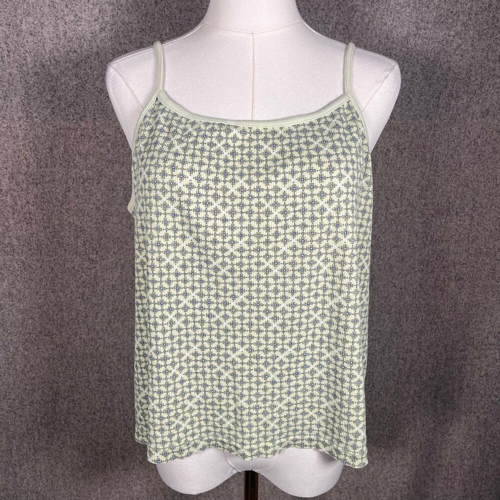 True American Eagle Vintage Tank Top Patterned Dainty Coquette Whimsy Women's L